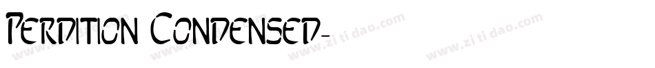 Perdition Condensed字体转换